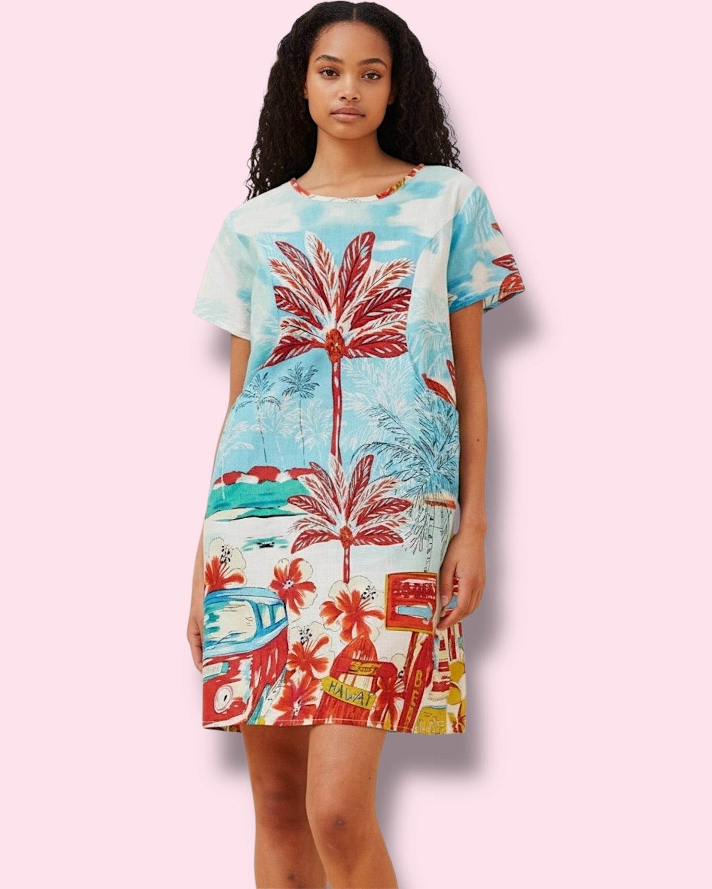 Selena Shift Dress - Aqua