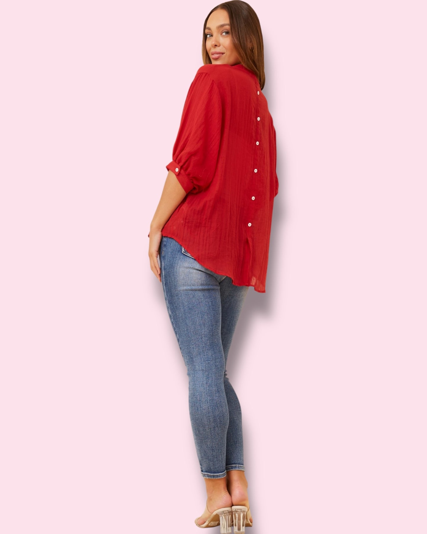 Mia Shirt - Rich Red