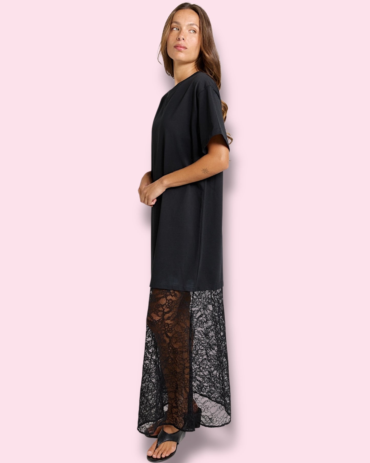 Leyna Lace Dress - Black