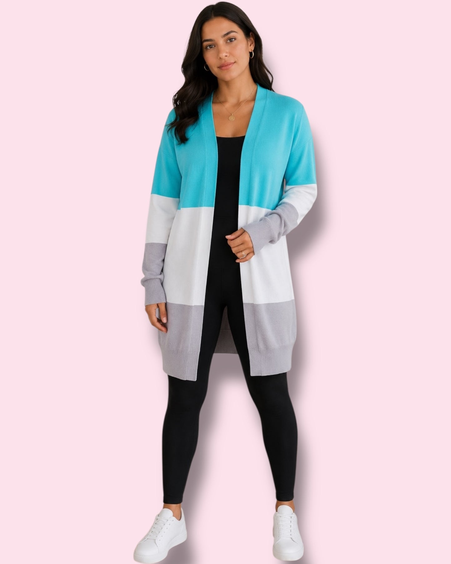 Donna Longline Cardigan - Blue