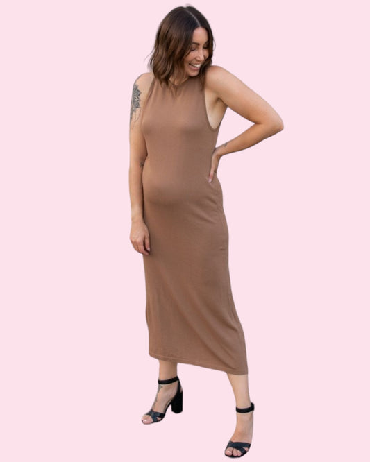 Tami Knit Dress - Taupe