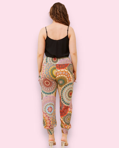 Harem Pants - Multi Colour Circles