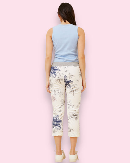 Jazzy 7/8 Printed Pants - Petal Pink