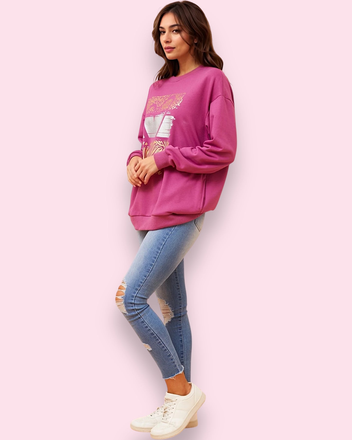 Serena Long Sleeve Print Top