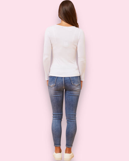 Amity Plain Top - White