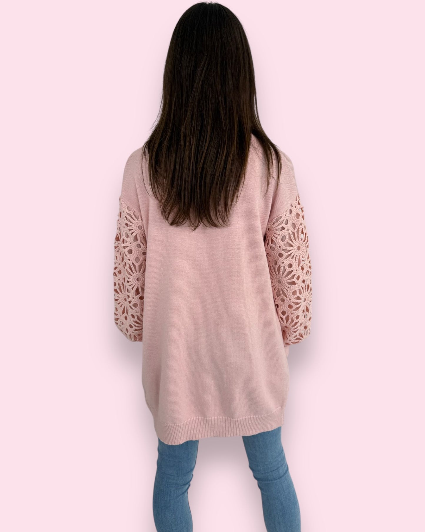 Aleena Lace Cardigan - Pink