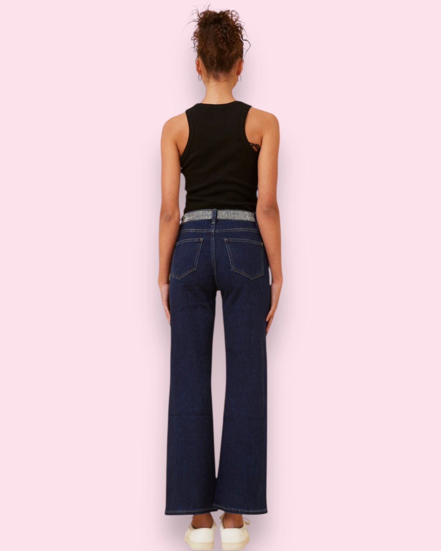 Madeline Diamanté Jeans - Dark Denim