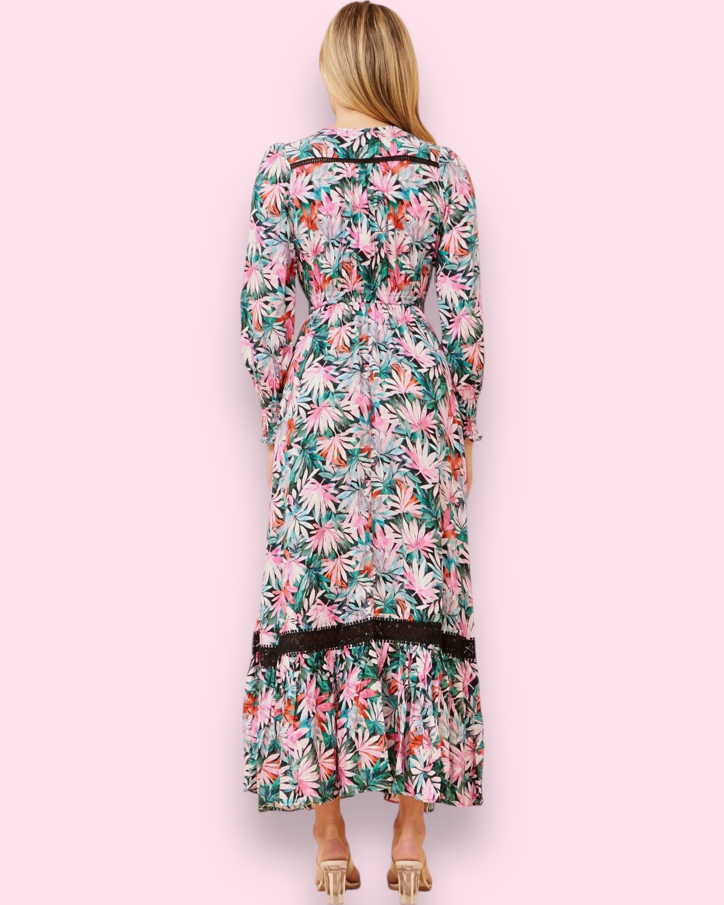 Chloe Maxi Dress - Multi Pink Floral