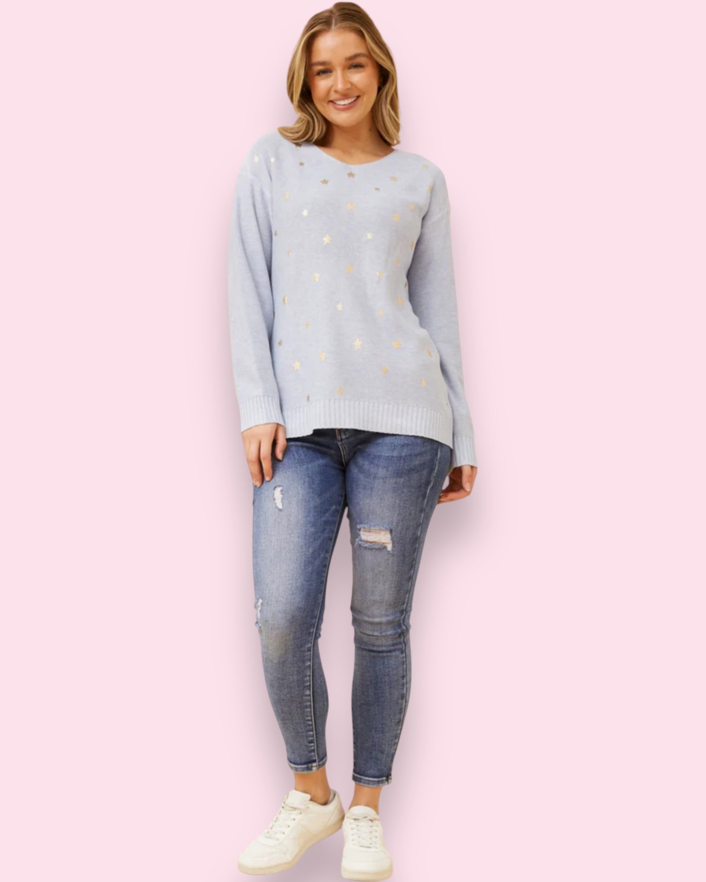 Luna Knit Jumper - Blue