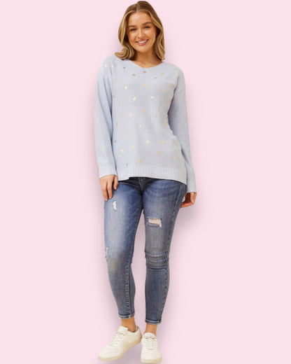 Luna Knit Jumper - Blue