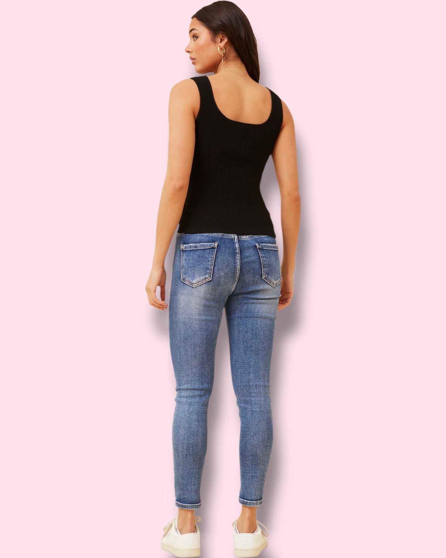 Daria Square Neck Top - Black