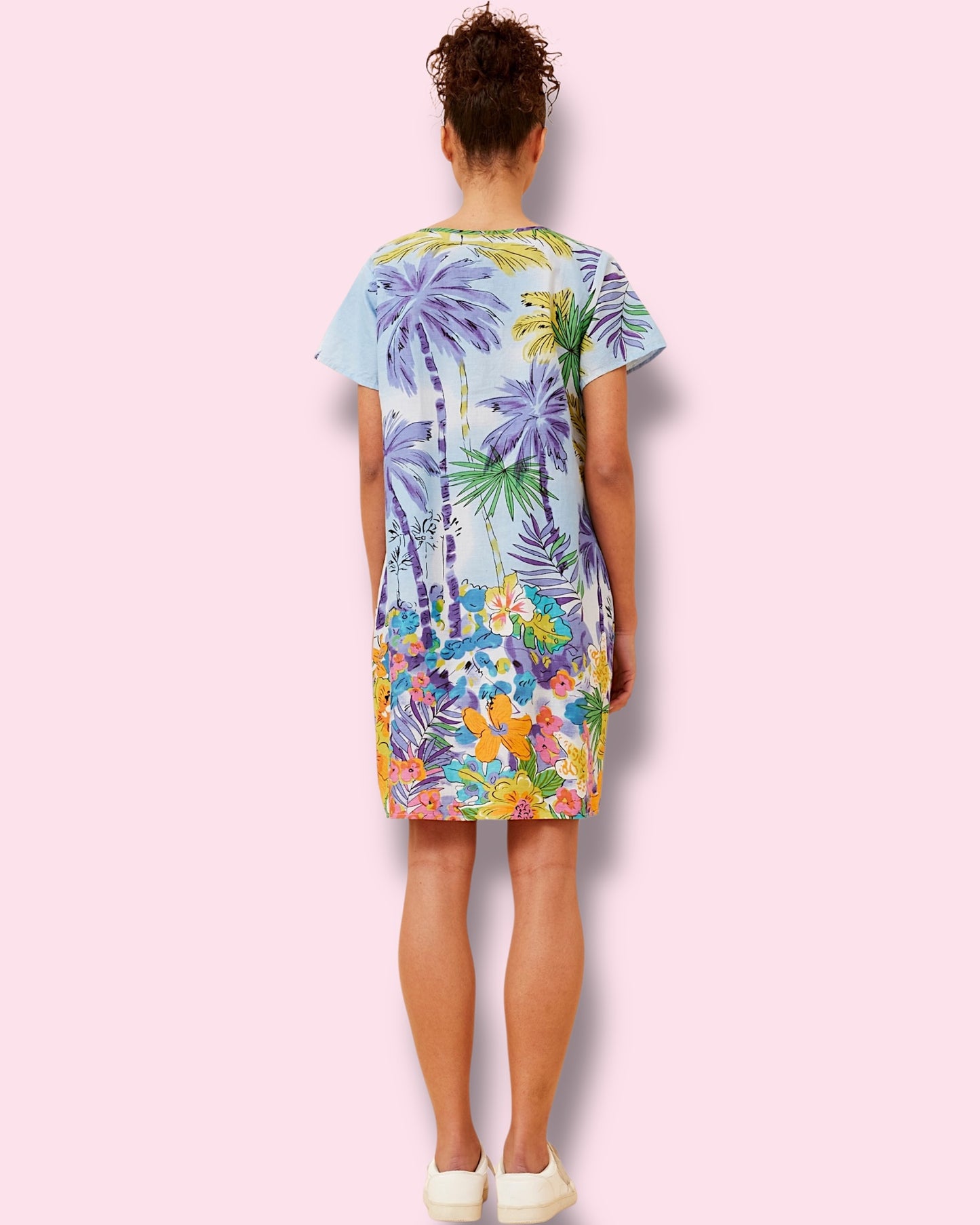 Selena Shift Dress - Tropical Blue