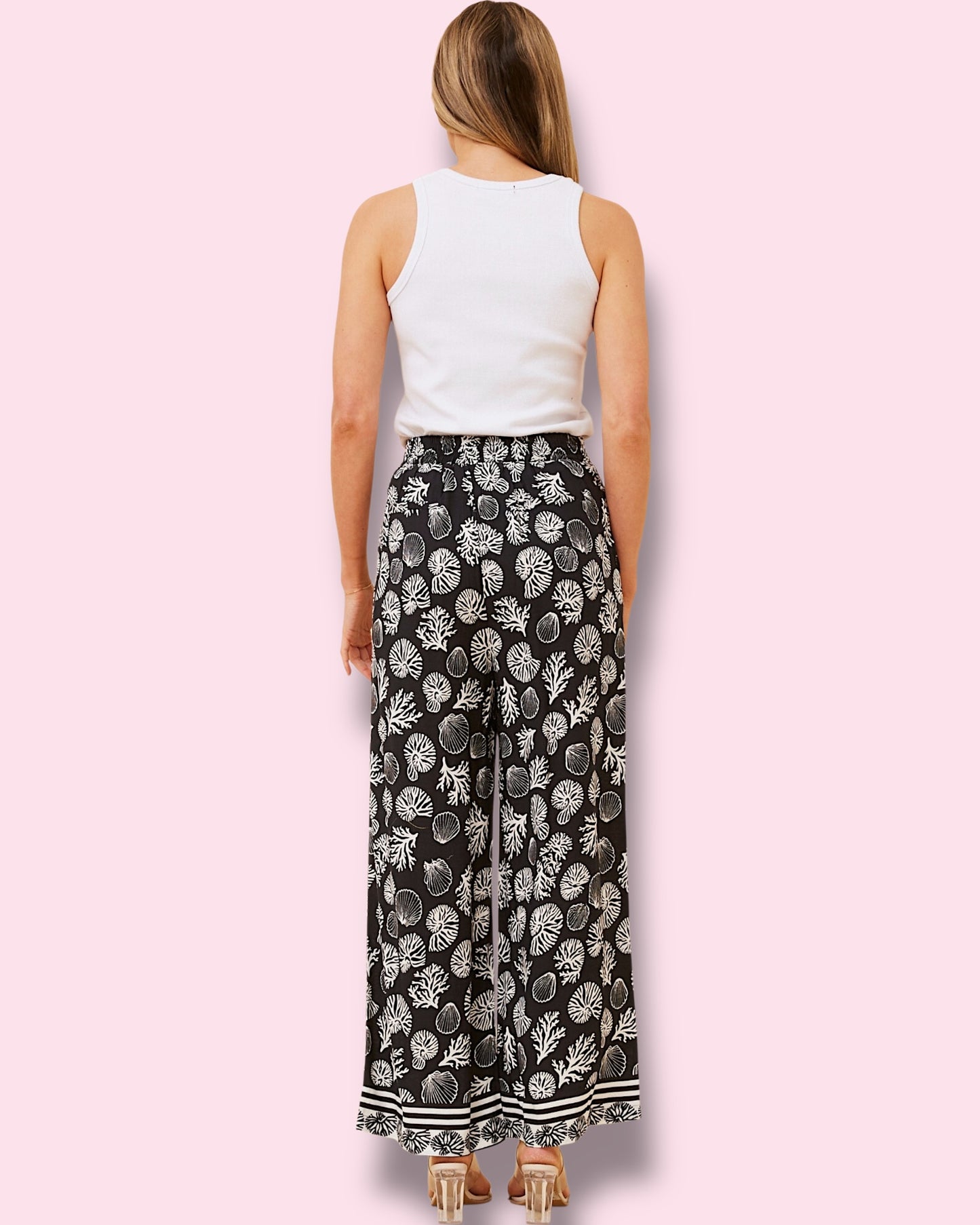 Monique Pants - Black Nautical