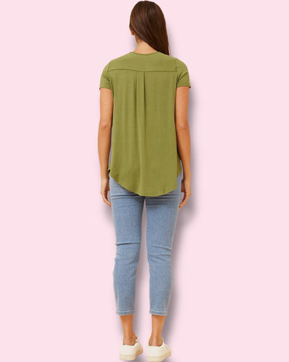 Bonnie Plain Tee - Olive