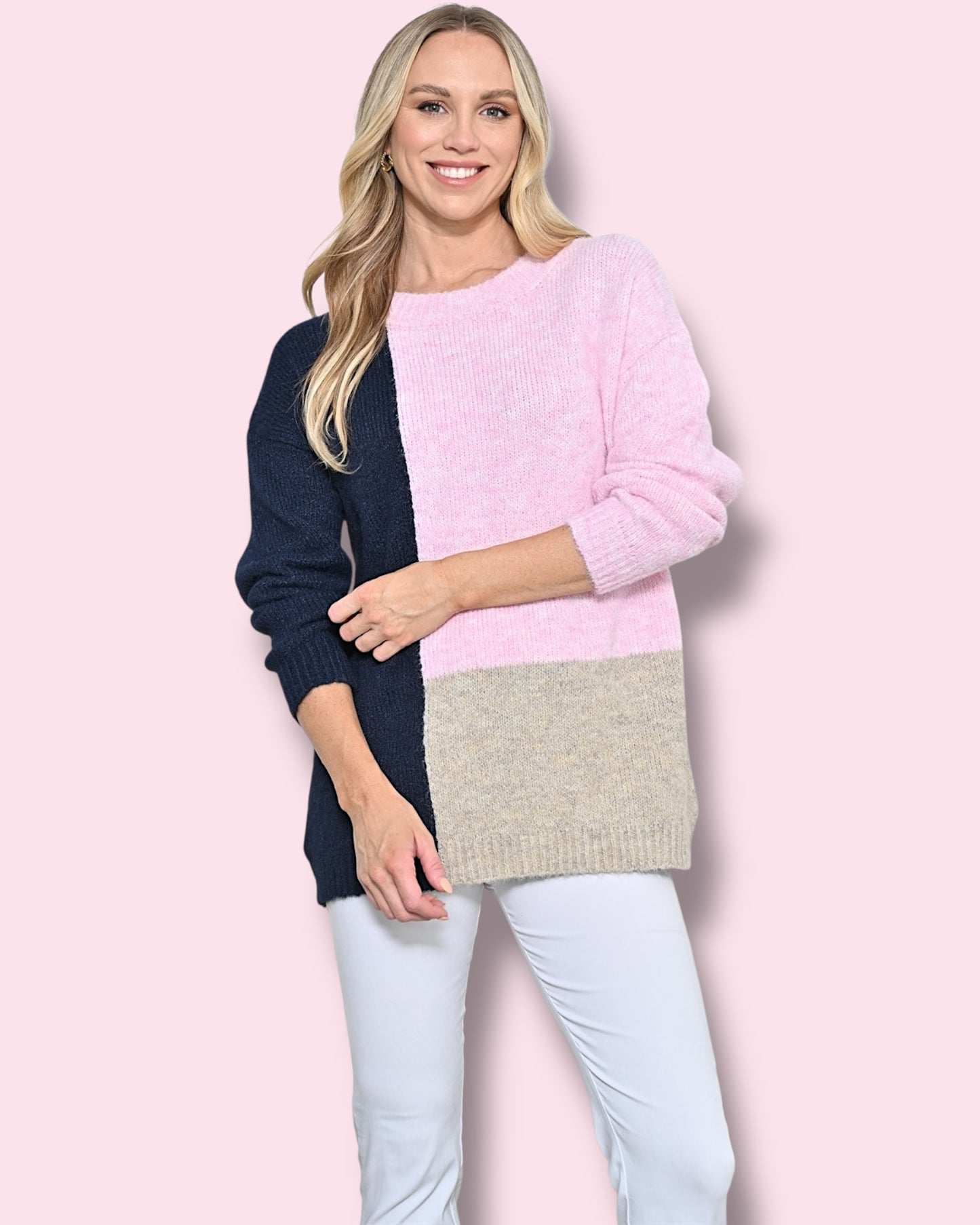 Baylee Knit Jumper - Blush