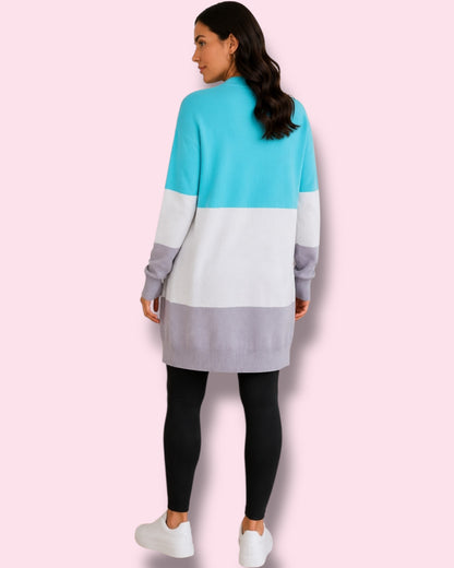 Donna Longline Cardigan - Blue