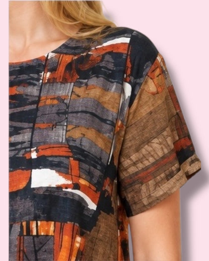 Selena Shift Dress - Burnt Sienna