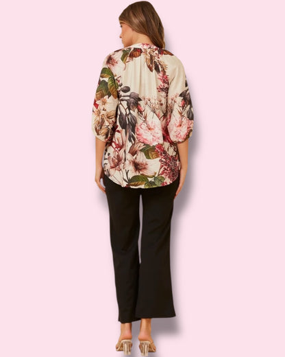 Tina Shirt - Multi Cream