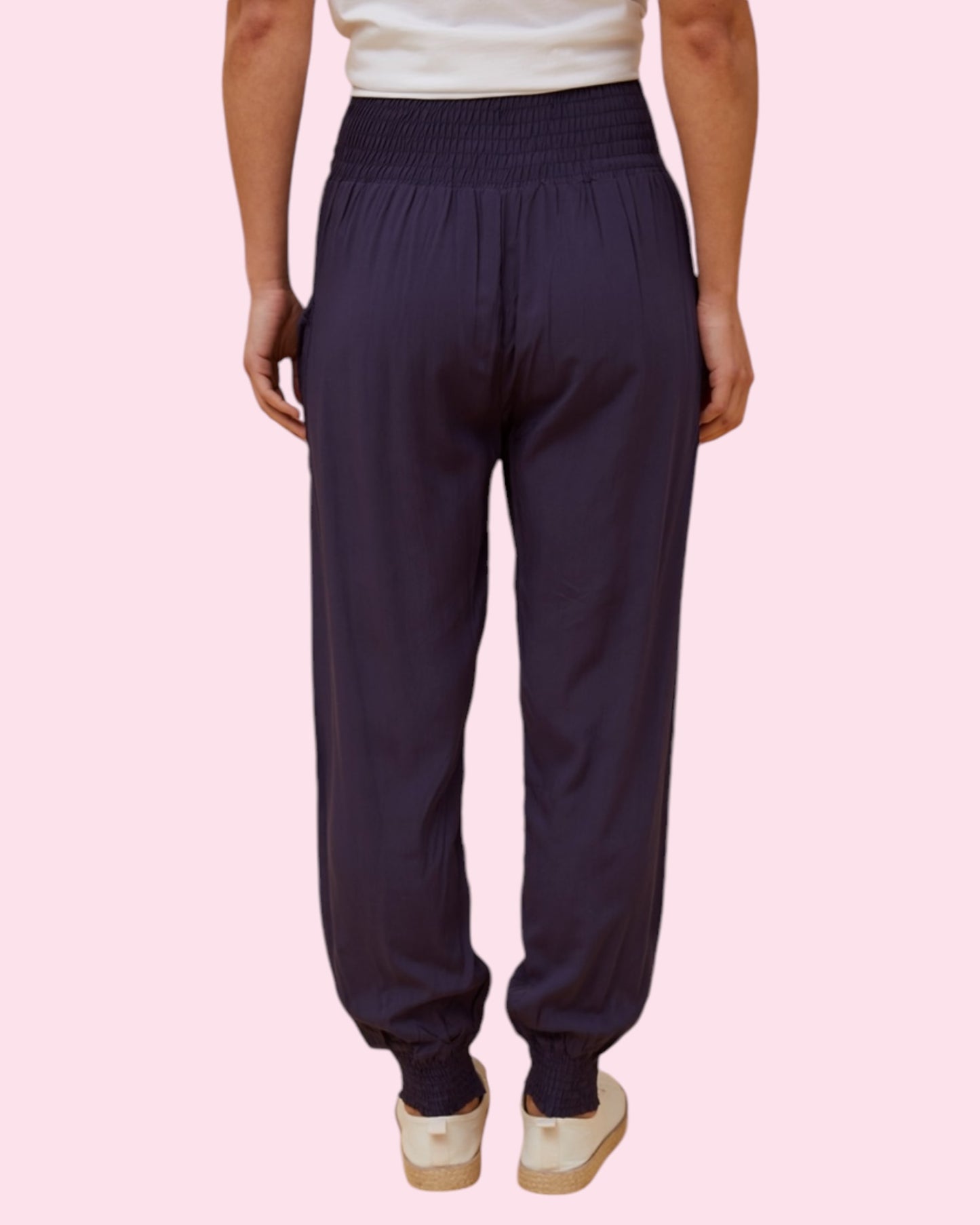 Plain Colours Harem Pants - Navy