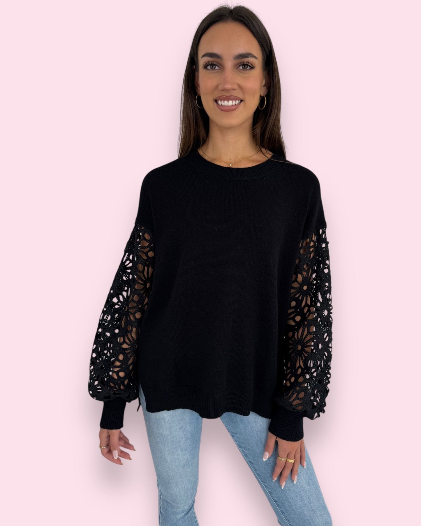 Aleena Lace Knit - Black