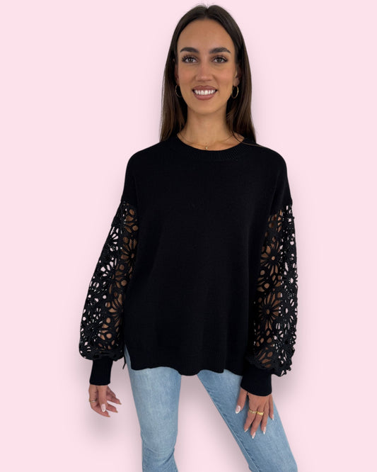 Aleena Lace Knit - Black