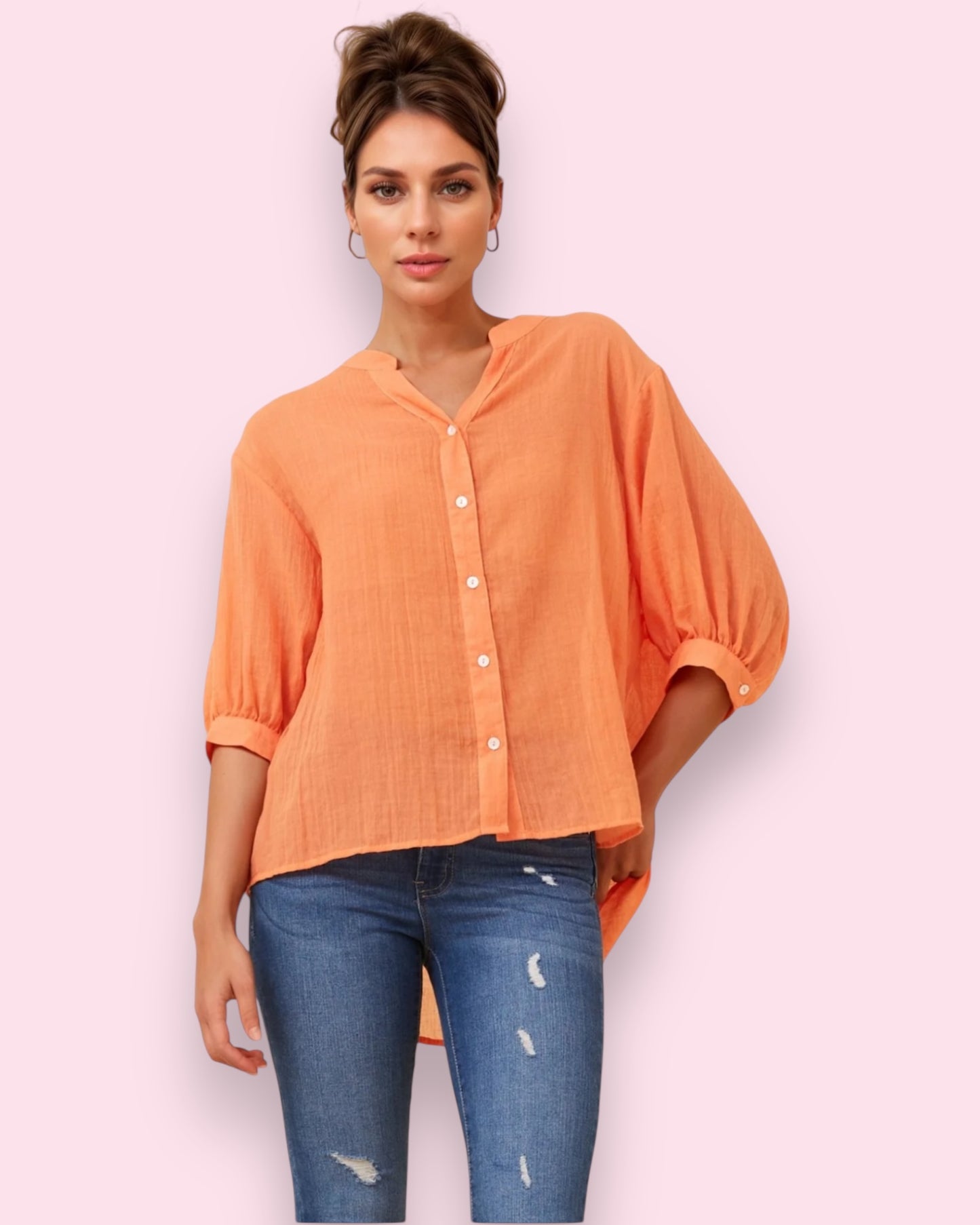 Mia Shirt - Tangerine