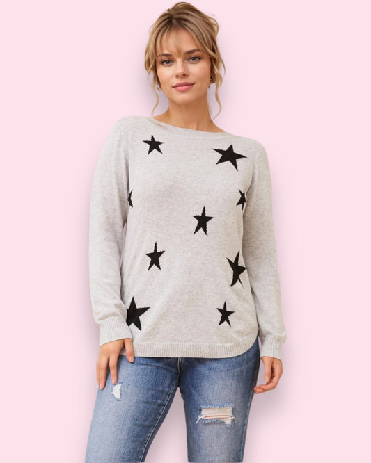 Ramona Star Knit - Grey