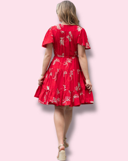 Christine Dress - Red