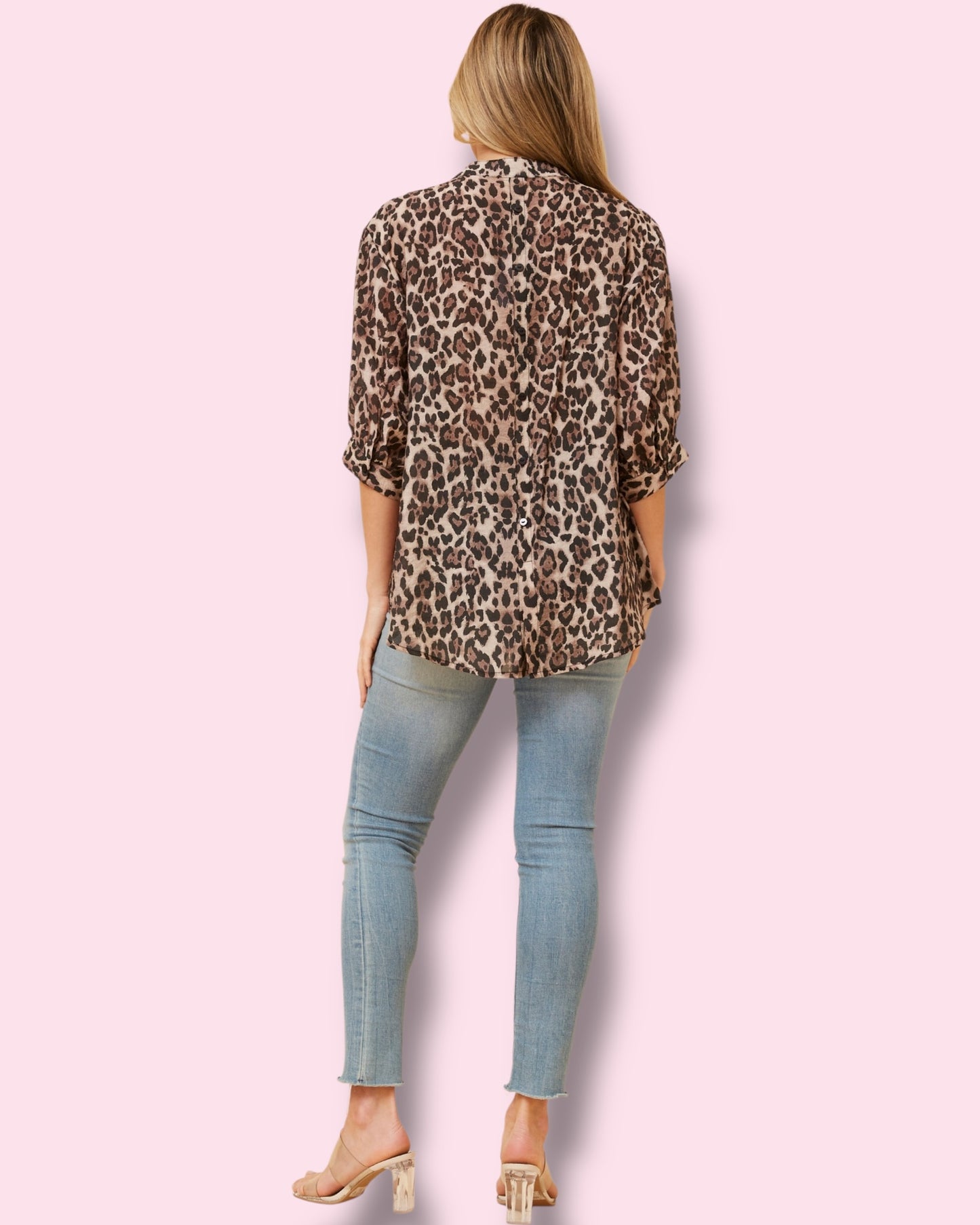 Mia Printed Shirt - Chocolate Animal Print