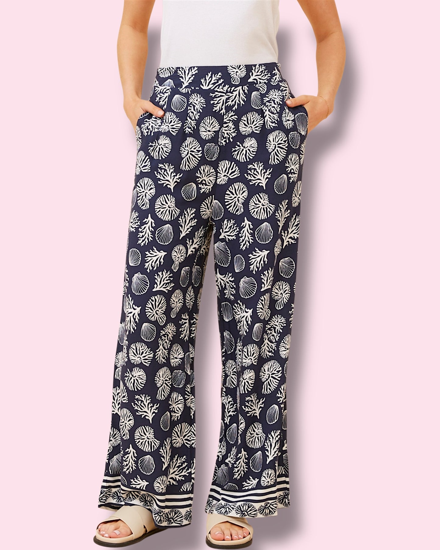 Monique Pants - Navy Nautical