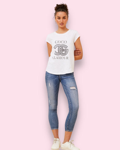 COCO Glamour Tee - White