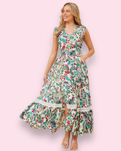 Cleo Maxi - Multi Colour Floral