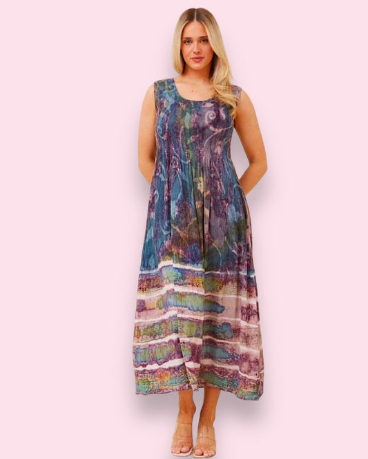 Lillian Maxi Dress - Multi Purple