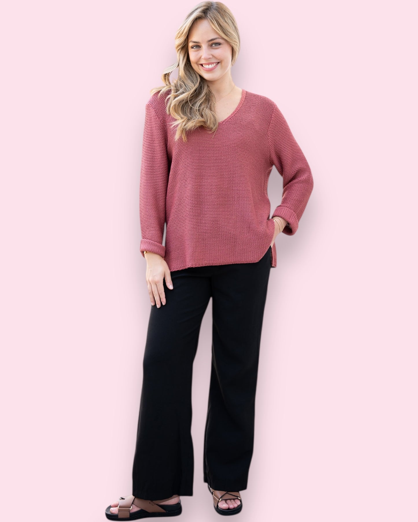 Maddie Knit - Brick