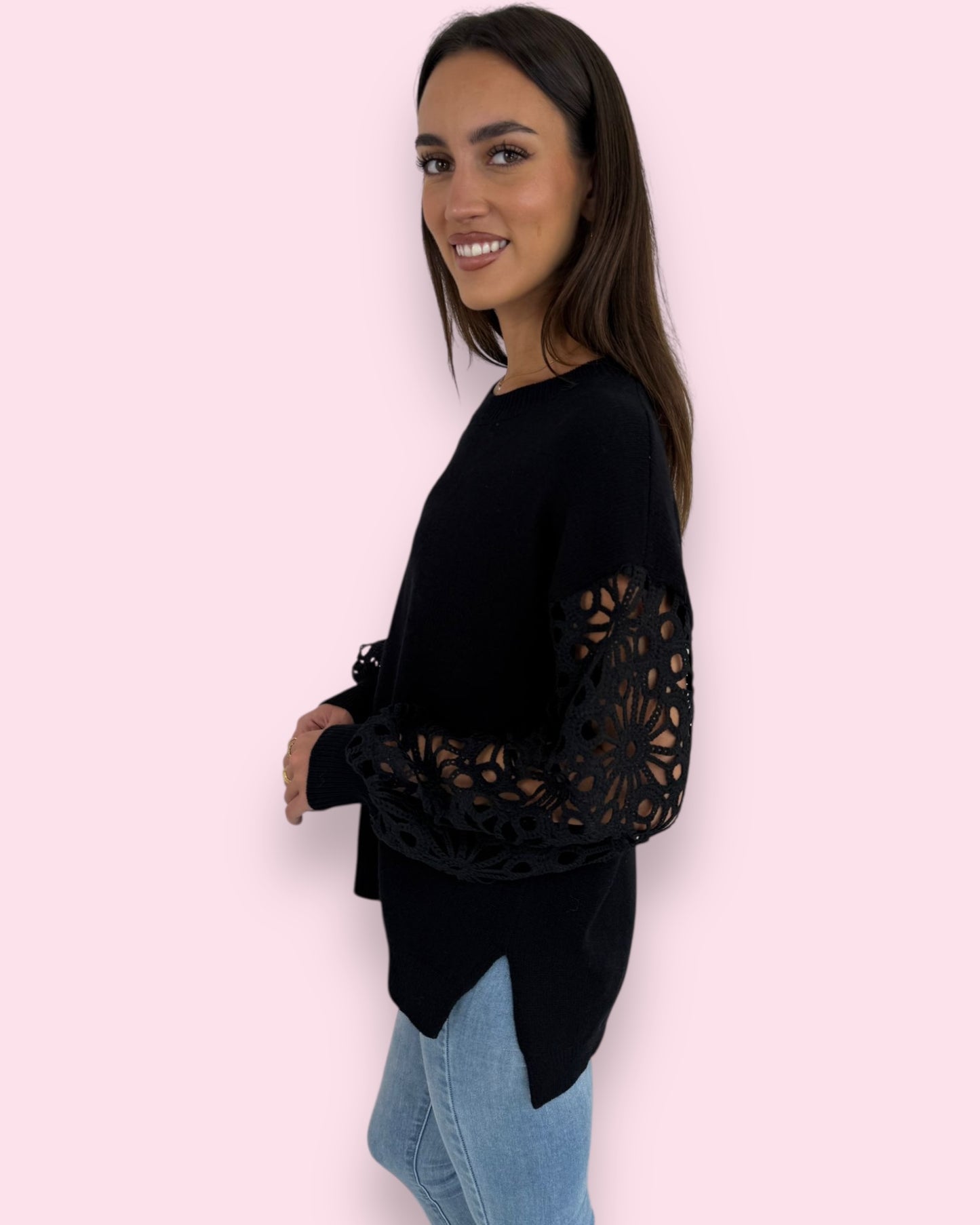 Aleena Lace Knit - Black