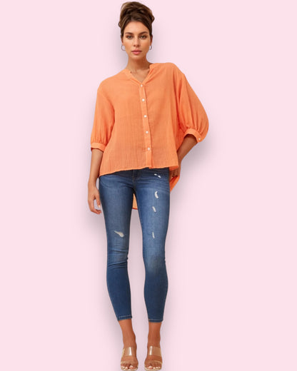 Mia Shirt - Tangerine