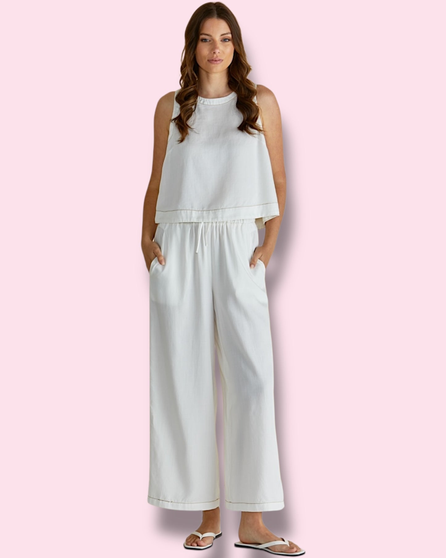 Copacabana Shell Top - White