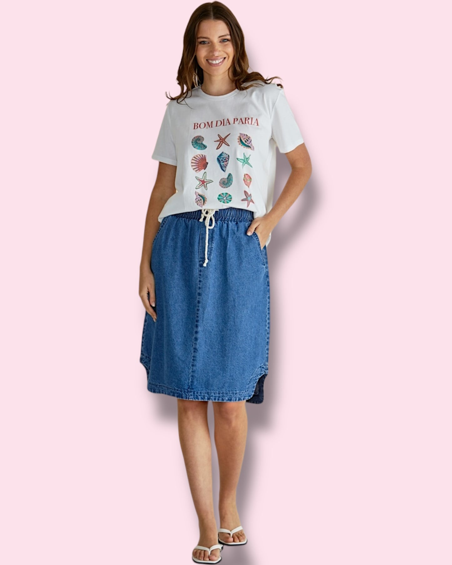 Dara Denim Skirt - Vintage Blue
