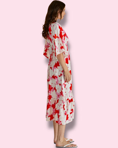 Moxie Dress - Red Floral