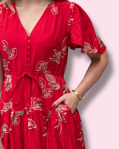 Christine Dress - Red