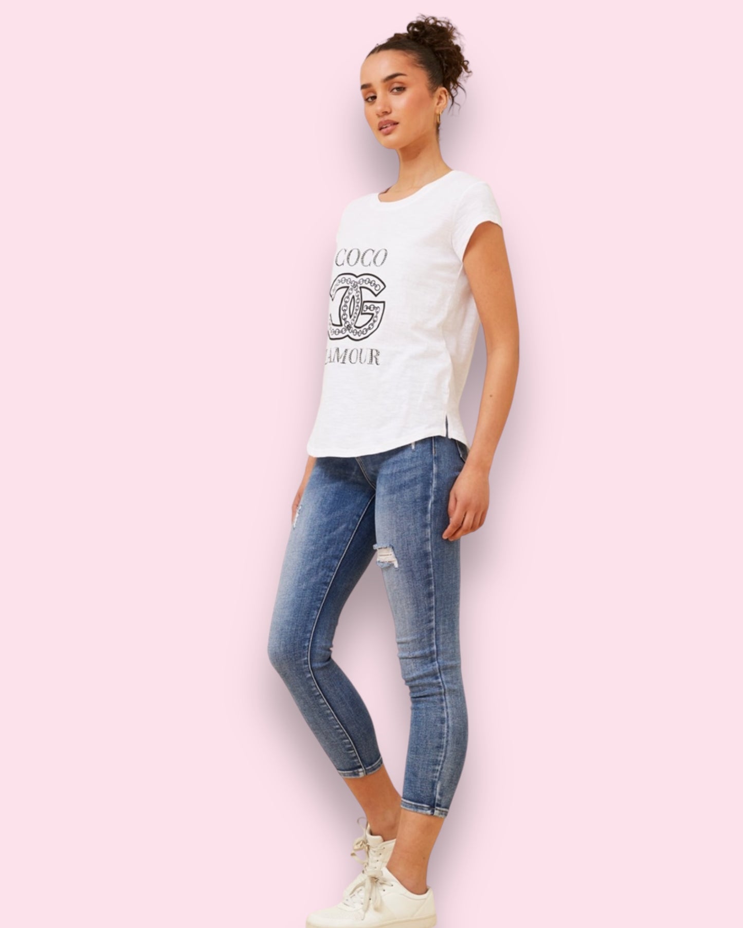 COCO Glamour Tee - White