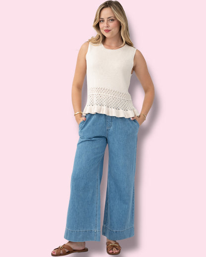 Suzanne Sleeveless Knit - Beige