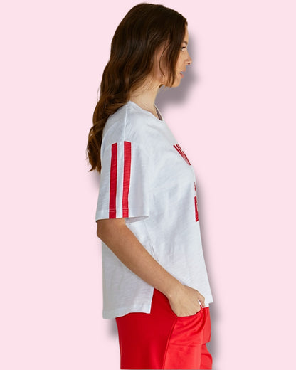 Relaxed Boxy Tee - Cherry Print