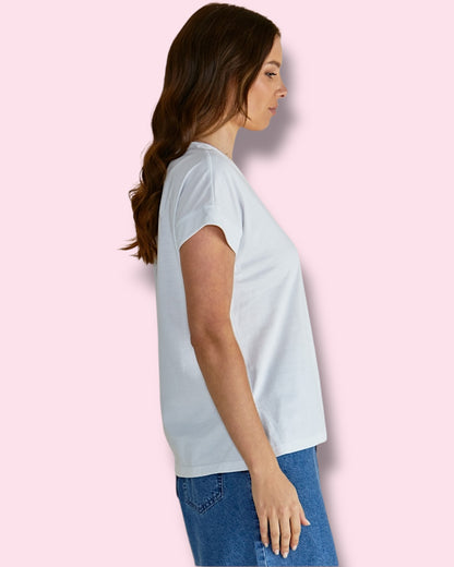 Tracey V-Neck Tee - White