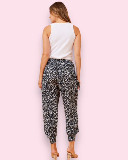 Harem Pants - Multi Blue Animal Print