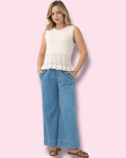 Suzanne Sleeveless Knit - Beige