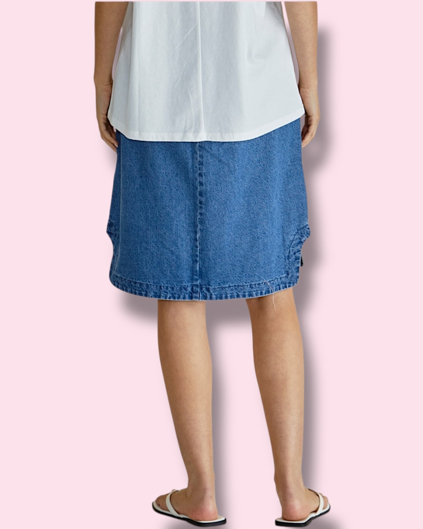 Dara Denim Skirt - Vintage Blue
