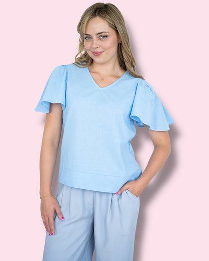 Parker Plain Top - Blue