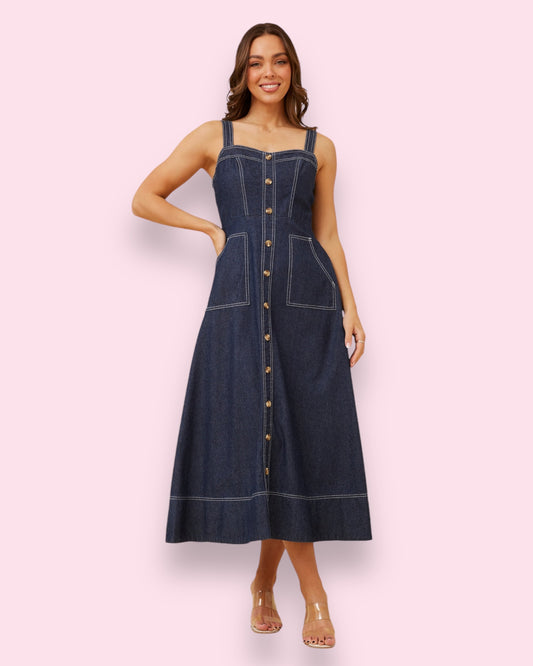 Kobe Denim Midi Dress