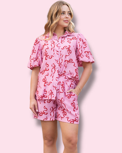 Ribbon Print Alice Top